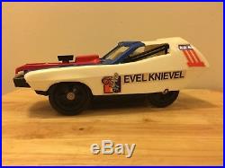 Evel Knievel Lot Canyon Rig Stunt & Crash Car Trail Bike 5 Figures Accessories