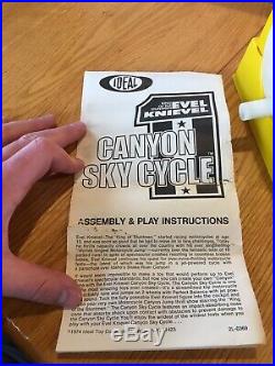Evel Knievel Original Vintage Canyon Stunt Cycle 1970s Evil Toys Action Figure