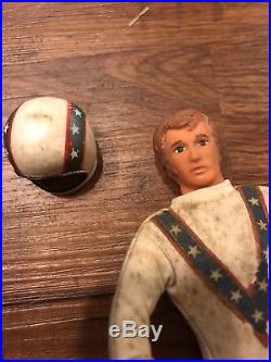 Evel Knievel Stunt Cycle Bike Launcher & Box Evil Action Figure 70s Rare