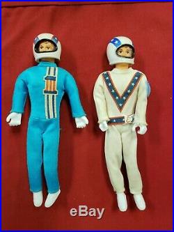 Evel Knievel Stunt Cycle, Blue Launcher, 2 Figures and Box