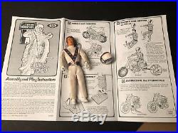 Evel Knievel Stunt Cycle Launcher, Figure, & Instructions by Ideal 1970's