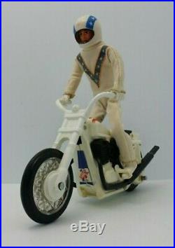 Evel Knievel Stunt Cycle Set Vintage 1970's Toy, Motorcycle Energizer & Figure