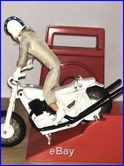 Evil Knievel Figure, Bike And Ramp Vintage 1970s
