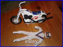 Evil Knievel Vintage 1970's Action Figure Stunt Cycle Rare Still has forks decal
