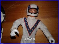 Evil Knievel Vintage 1970's Action Figure Stunt Cycle Rare Still has forks decal