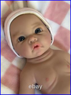 Full Silicone Reborn Baby Girl 18 Infant Doll Floppy Soft Squishy Newborn 5 Lbs