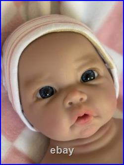 Full Silicone Reborn Baby Girl 18 Infant Doll Floppy Soft Squishy Newborn 5 Lbs