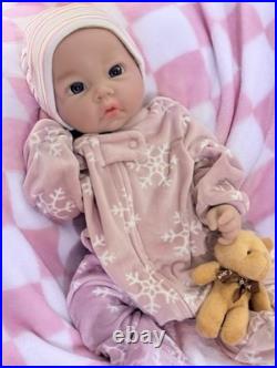 Full Silicone Reborn Baby Girl 18 Infant Doll Floppy Soft Squishy Newborn 5 Lbs