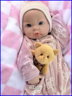 Full Silicone Reborn Baby Girl 18 Infant Doll Floppy Soft Squishy Newborn 5 Lbs