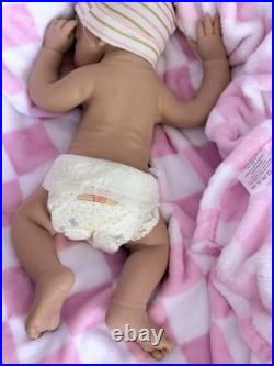 Full Silicone Reborn Baby Girl 18 Infant Doll Floppy Soft Squishy Newborn 5 Lbs
