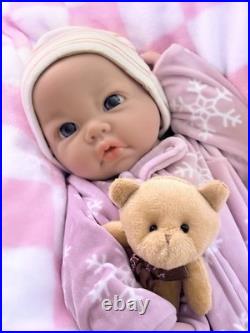 Full Silicone Reborn Baby Girl 18 Infant Doll Floppy Soft Squishy Newborn 5 Lbs