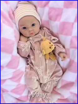 Full Silicone Reborn Baby Girl 18 Infant Doll Floppy Soft Squishy Newborn 5 Lbs