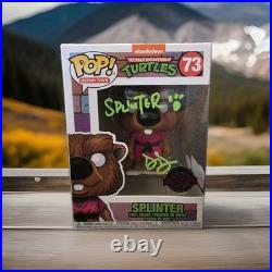Funko POP! TMNT SPLINTER #73 Signed Darren Dunstan JSA COA RARE 7BAP Protector