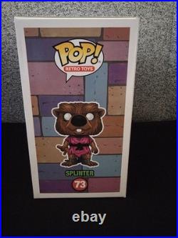 Funko POP! TMNT SPLINTER #73 Signed Darren Dunstan JSA COA RARE 7BAP Protector