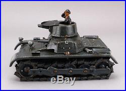 GAMA Tank Blech Panzer Metall Ketten Figur DRGM 30s Vintage Tin Toy Metal Tracks