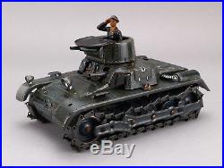 GAMA Tank Blech Panzer Metall Ketten Figur DRGM 30s Vintage Tin Toy Metal Tracks