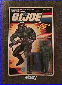 GI Joe 1989 Cobra Night Viper On Card Action Figure Vintage Hasbro Toy MOC NRF