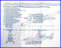 GI Joe Action Force COBRA FANG Helicopter Vintage Hasbro Toy Figure 100% 83