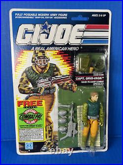 GI Joe CAPT GRID IRON Vintage Toy Action Figure 3 3/4 MOC 1989-1990