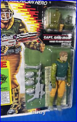 GI Joe CAPT GRID IRON Vintage Toy Action Figure 3 3/4 MOC 1989-1990