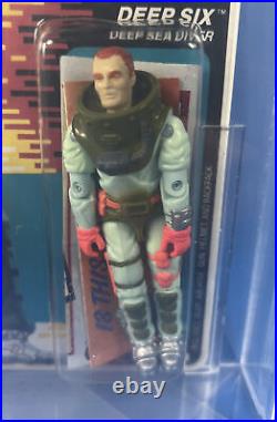 GI Joe DEEP SIX AFA85 Vintage Graded Toy Figure MOC 1989