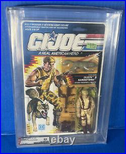 GI Joe DUSTY & SANDSTORM AFA85 Vintage Graded Toy Figure MOC