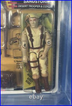 GI Joe DUSTY & SANDSTORM AFA85 Vintage Graded Toy Figure MOC