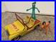 GUMBY and POKEY Vintage Jeep by Lakeside Toys 1966, pressed metal, with figures