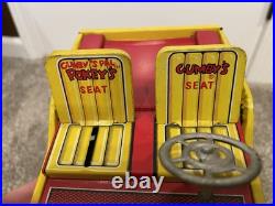 GUMBY and POKEY Vintage Jeep by Lakeside Toys 1966, pressed metal, with figures