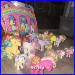 Generation 1 My Little Pony Vintage 1983 Collector's Case with 17 Pony Figures Lot
