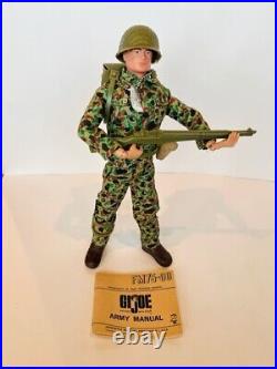 Gi Joe 1964 Action Figure Toy 12 Army Manual FM75-00 Blonde vtg Rifle Helmet US