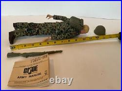 Gi Joe 1964 Action Figure Toy 12 Army Manual FM75-00 Blonde vtg Rifle Helmet US