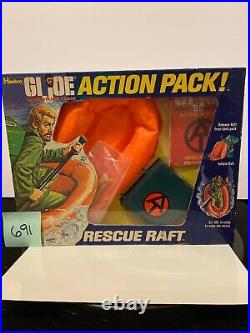 Gi Joe Action Pack Rescue Raft With Original Box Vintage 1971