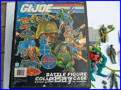 Gi Joe Arah Vintage Toy Figure Lot With Weapons And Cards And Case