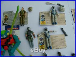 Gi Joe Arah Vintage Toy Figure Lot With Weapons And Cards And Case