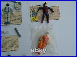 Gi Joe Arah Vintage Toy Figure Lot With Weapons And Cards And Case