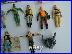 Gi Joe Arah Vintage Toy Figure Lot With Weapons And Cards And Case