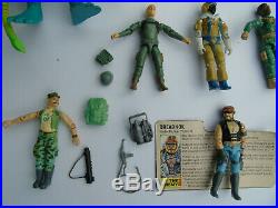 Gi Joe Arah Vintage Toy Figure Lot With Weapons And Cards And Case