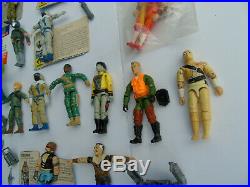 Gi Joe Arah Vintage Toy Figure Lot With Weapons And Cards And Case