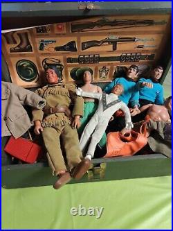 Gi Joe Footlocker Filled With Vintage Action Figures Mego Star Trek Huge