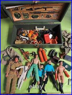 Gi Joe Footlocker Filled With Vintage Action Figures Mego Star Trek Huge