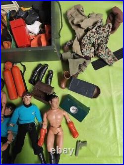 Gi Joe Footlocker Filled With Vintage Action Figures Mego Star Trek Huge