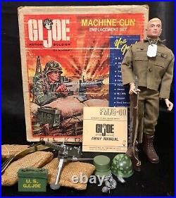 Gi Joe Machine Gun Emplacement Set With Original Box Vintage