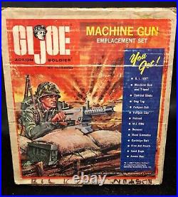 Gi Joe Machine Gun Emplacement Set With Original Box Vintage