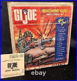 Gi Joe Machine Gun Emplacement Set With Original Box Vintage