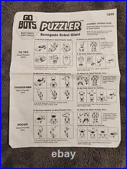 Go-Bots Puzzler Bandai Tonka Combiners 6 toy Vintage 99% COMPLETE withinstructions
