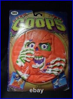 HTF! Vintage 1989 GOOPS Rubber FRISBEE toy MOC zombie mummy figure madballs RARE