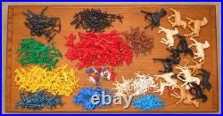 HUGE LOT 300+ 1960s Timpo Toys England Cowboys Indians Horses Tim Mee Mixed VTG