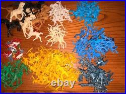 HUGE LOT 300+ 1960s Timpo Toys England Cowboys Indians Horses Tim Mee Mixed VTG