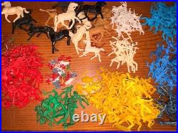 HUGE LOT 300+ 1960s Timpo Toys England Cowboys Indians Horses Tim Mee Mixed VTG